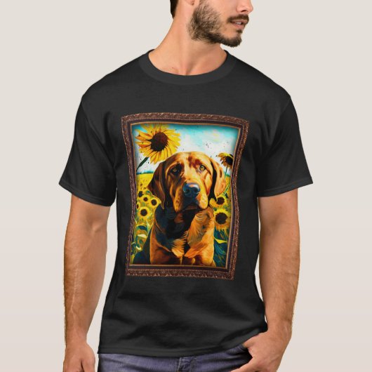 Fila Brasileiro Schilderij Zonnebloem Bloem Moeder T-shirt (Voorkant)