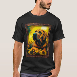 Fila Brasileiro Schilderij Zonnebloem Bloem Moeder T-shirt