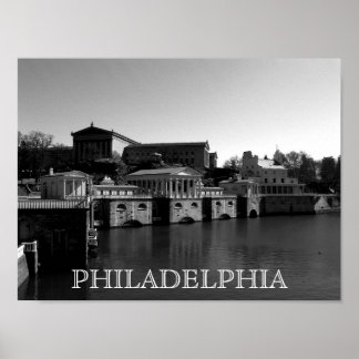 Filadelphia Art Museum en Water Poster