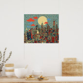 filadelphia skyline poster (Keuken)