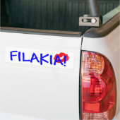 FILAKIA! GRIEKS VOOR 'KUSJES' BUMPERSTICKER (Op Truck)