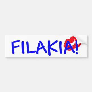 FILAKIA! GRIEKS VOOR 'KUSJES' BUMPERSTICKER