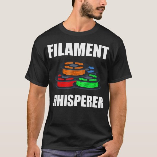 Filament Whisperer 3D-printer 3D-printen T-shirt (Voorkant)