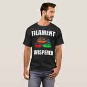 Filament Whisperer 3D-printer 3D-printen T-shirt (Voorkant volledig)