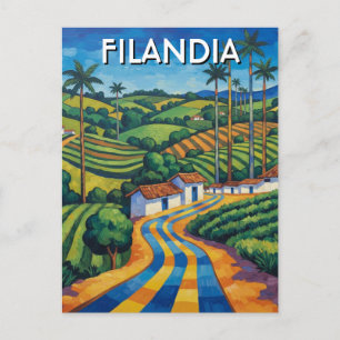 Filandia Colombia Reizen Briefkaart
