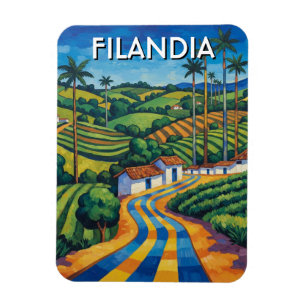 Filandia Colombia Reizen Magneet