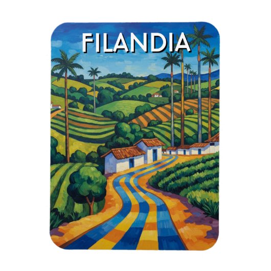 Filandia Colombia Reizen Magneet (Verticaal)