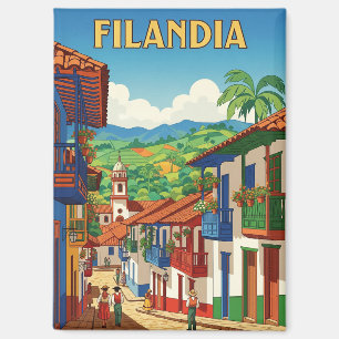 Filandia Colombia Reizen Magneet