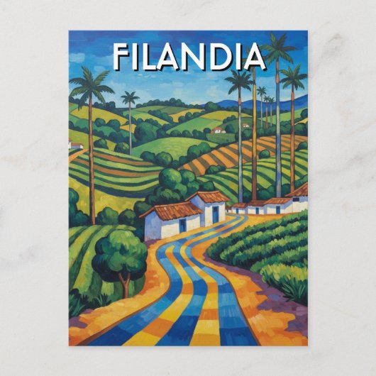 Filandia Colombia Travel Briefkaart (Voorkant)