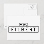 Filbert St., San Francisco Street Sign Briefkaart (Voorkant / Achterkant)
