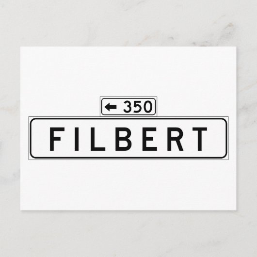 Filbert St., San Francisco Street Sign Briefkaart (Voorkant)