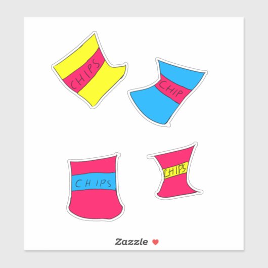 Filberts verschillende soorten chipsstickers sticker (Vel)