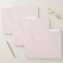 File Folder Set - Marble Pink