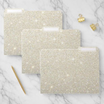 File Folder Set - Mousserend Glitter Gold