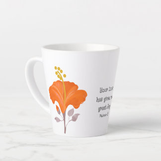 Filémon 1:7 Christelijke Tropische Hibiscus Bloem Latte Mok