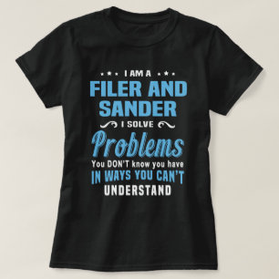 Filer en schuurmachine t-shirt