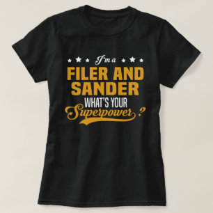 Filer en schuurmachine t-shirt
