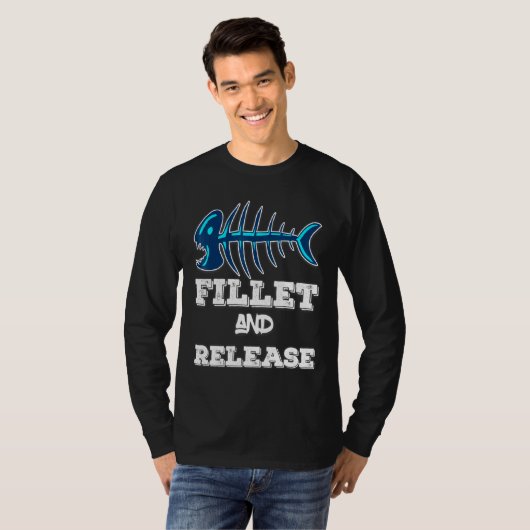 Filet Release Fisherman Bass Trout Walleye Crappi T-shirt (Voorkant volledig)