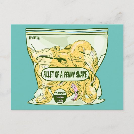 FILET VAN EEN FENNY SLANG Macbeth Briefkaart (Voorkant)
