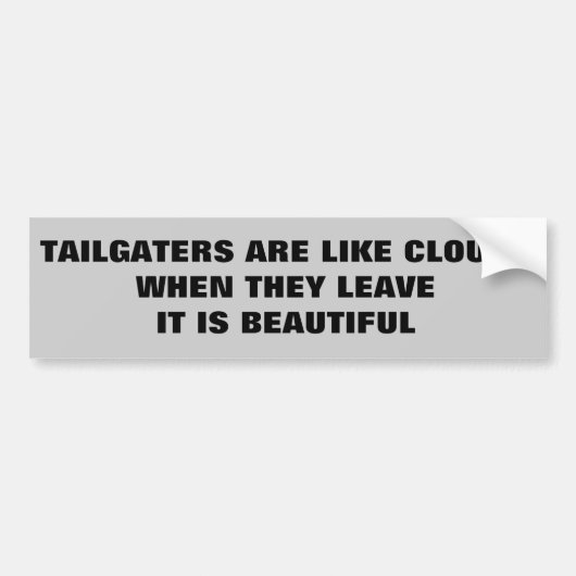 Filetailgaters: Als wolken. Weggaan en het is prac Bumpersticker (Voorkant)