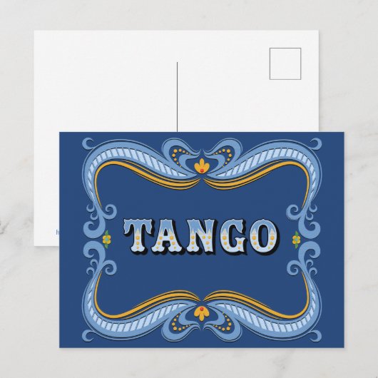 Filete Fileteado Porteño Argentine Tango Sign Briefkaart (Voorkant / Achterkant)