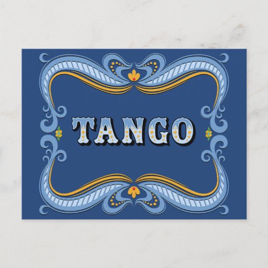 Filete Fileteado Porteño Argentine Tango Sign Briefkaart (Voorkant)