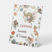 Filets en -behandelingen van witte bosjes reclamebord met voetstuk (Voorkant)