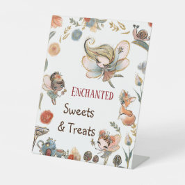 Filets en -behandelingen van witte bosjes reclamebord met voetstuk