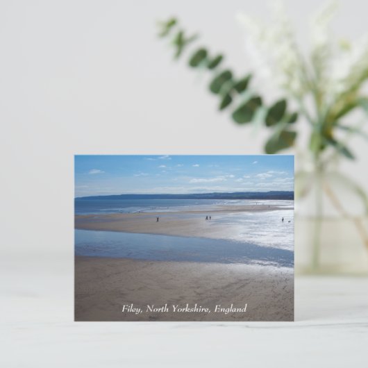 Filey Beach, North Yorkshire, Engeland, Briefkaart (Staand voorkant)
