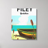 Filey, Yorkshire kustreisposter Canvas Afdruk (Voorkant)