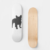 Filhouette hond van de Franse hond Bulldog Persoonlijk Skateboard (Voorkant)