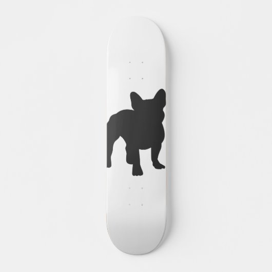 Filhouette hond van de Franse hond Bulldog Persoonlijk Skateboard (Voorkant)