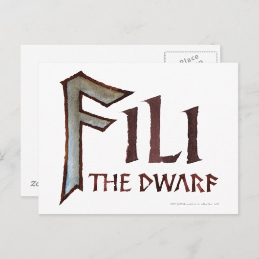 Fili-naam Briefkaart (Voorkant / Achterkant)