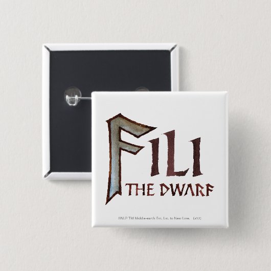 Fili-naam Vierkante Button 5,1 Cm (Voorkant /achterkant)