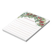 Filiaal, Holly Berries, Holly Leaves Notitieblok (Linkerzijde)