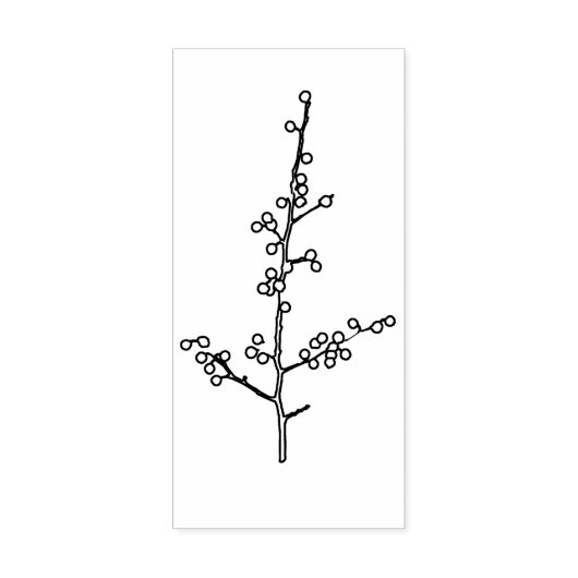Filiaal van Winterberry Art Stamp Rubberstempel (Afrduk)