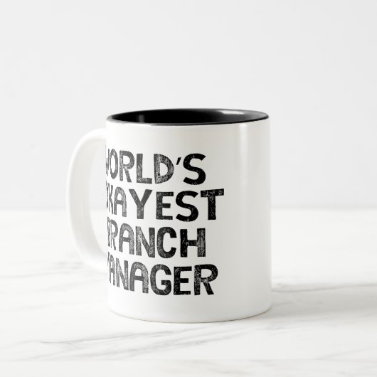 filiaalbeheerder tweekleurige koffiemok (Voorkant links)