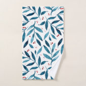 filialen van de  waterverf - turquoise en red bad handdoek (Handdoek)