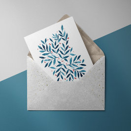 filialen van de  waterverf - turquoise en red briefkaart