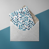 filialen van de  waterverf - turquoise en red briefkaart