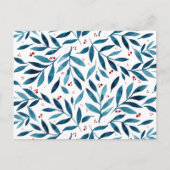 filialen van de  waterverf - turquoise en red briefkaart (Voorkant)