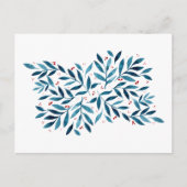 filialen van de  waterverf - turquoise en red briefkaart (Voorkant)