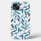 filialen van de  waterverf - turquoise en red Case-Mate iPhone case (Achterkant)