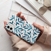 filialen van de waterverf - turquoise en red Case-Mate iPhone case