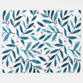 filialen van de  waterverf - turquoise en red fleece deken (Voorkant (Horizontaal))