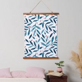 filialen van de  waterverf - turquoise en red hangend wandkleed