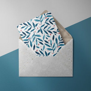 filialen van de  waterverf - turquoise en red kaart