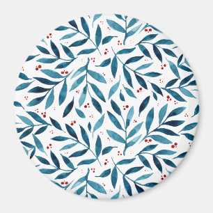 filialen van de  waterverf - turquoise en red magneet