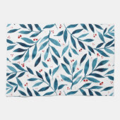 filialen van de  waterverf - turquoise en red theedoek (Horizontaal)