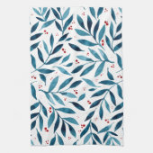 filialen van de  waterverf - turquoise en red theedoek (Verticaal)